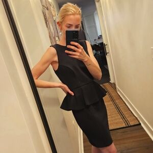 Top Shop Blue Peplum Dress - SIZE 8